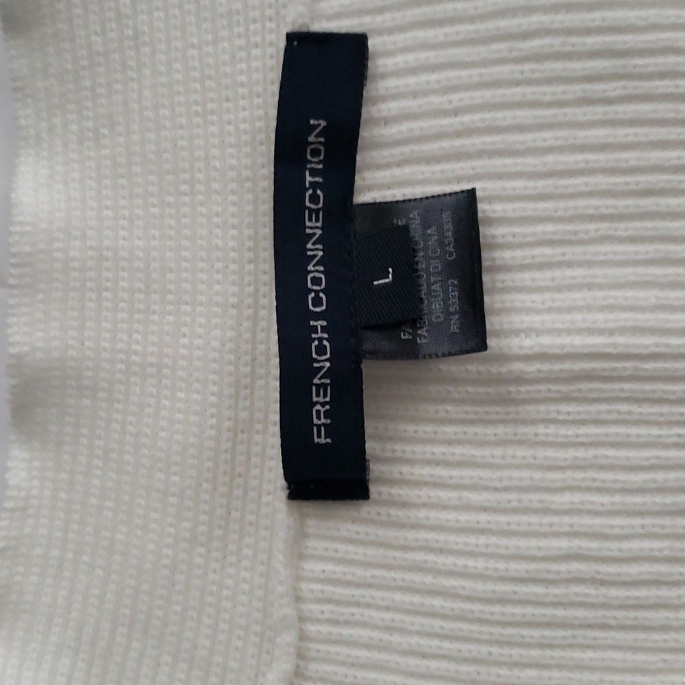 FRENCH CONNECTION Caballo Floral-Lace Sleeve Sweater ~ L - Picture 11 of 12